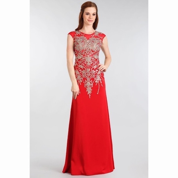 1572 Pink or Purple or Red Gold Lace Dress - Picture 12 of 14